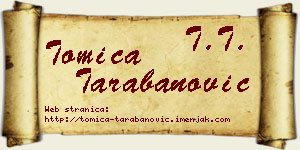 Tomica Tarabanović vizit kartica